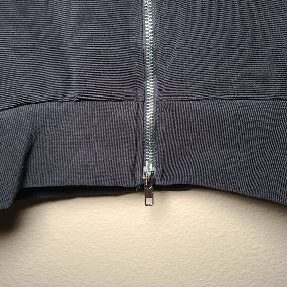 NWT Deep Self Black Double Zip Turtleneck Jacket Women's Size Small Stretch - Picture 8 of 10